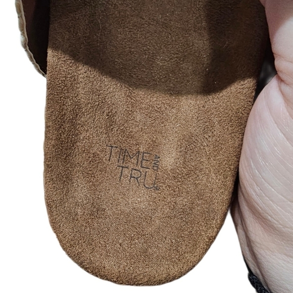 Time And Tru Women's Raffia Two Band Slide Sandals NWOT - Picture 8 of 10